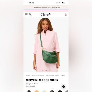 Clare V Evergreen Woven Crossbody Bag